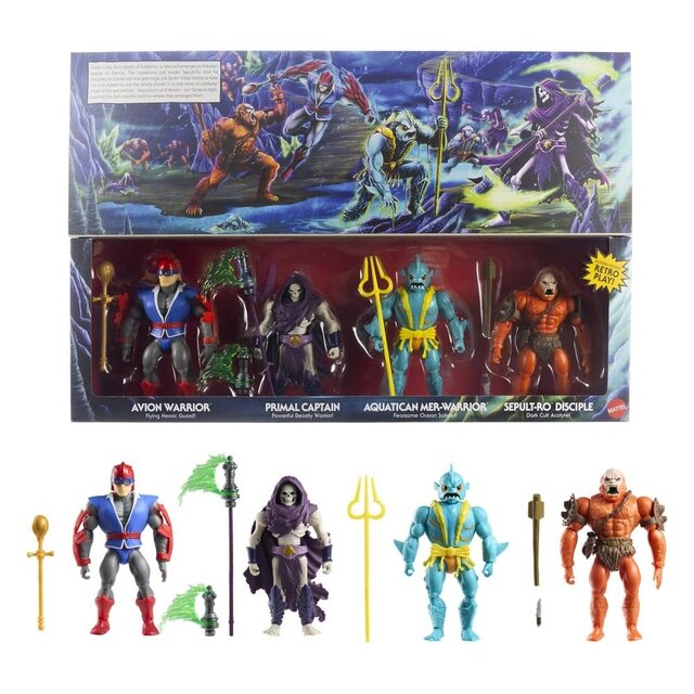Masters of the Universe Origins 4-Pack Battle for Subternia 14cm