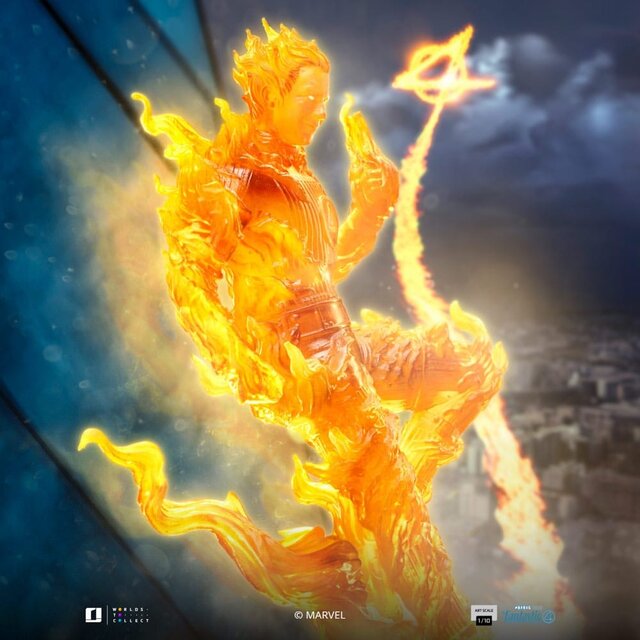 Fantastic Four Art Scale Statue 1/10 Human Torch 30cm