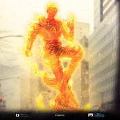 Fantastic Four Art Scale Statue 1/10 Human Torch 30cm