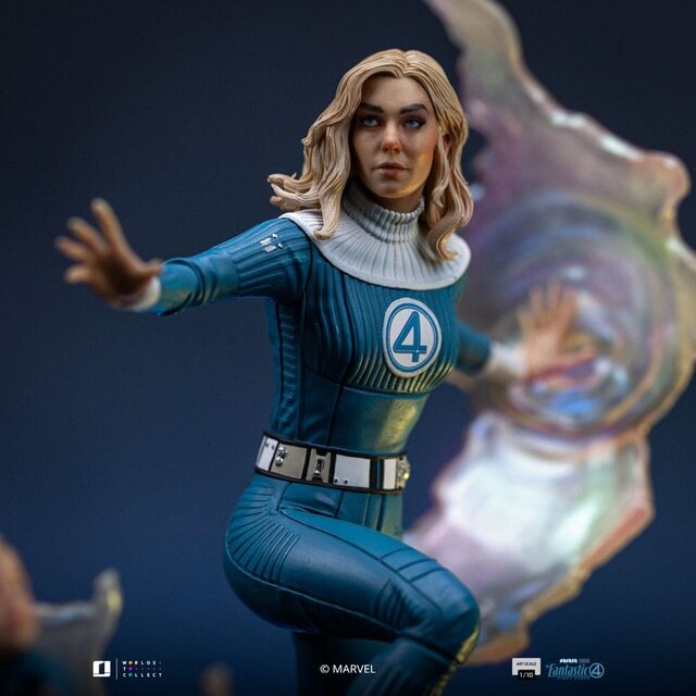 Fantastic Four Art Scale Statue 1/10 Invisible Woman and Franklin 28cm