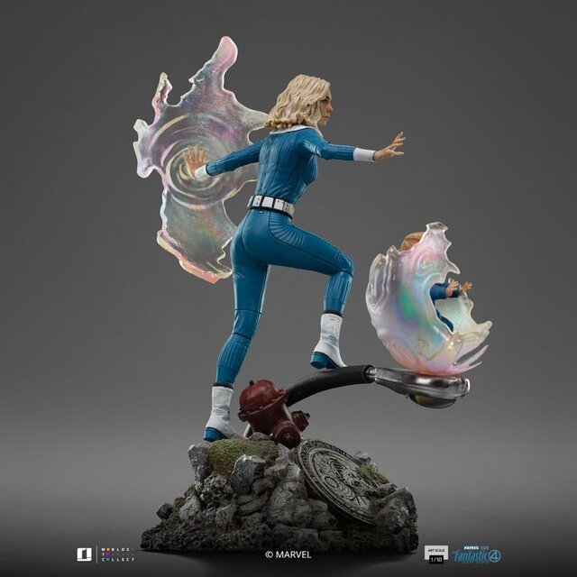 Fantastic Four Art Scale Statue 1/10 Invisible Woman and Franklin 28cm