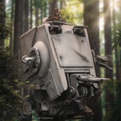 Star Wars Demi Art Scale Statue 1/20 AT-ST and Chewbacca 53cm