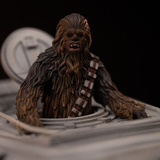 Star Wars Demi Art Scale Statue 1/20 AT-ST and Chewbacca 53cm