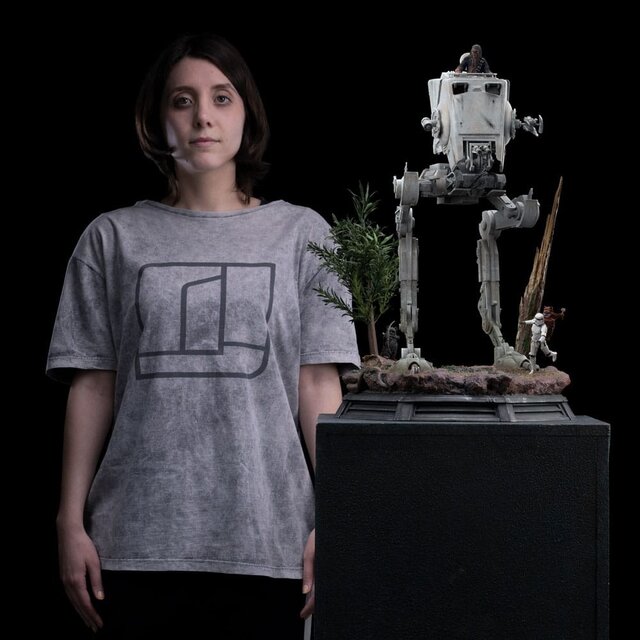 Star Wars Demi Art Scale Statue 1/20 AT-ST and Chewbacca 53cm