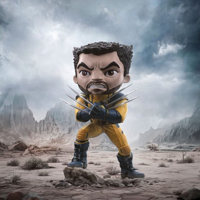 Deadpool & Wolverine MiniC PVC Figure Wolverine Unmasked 14cm