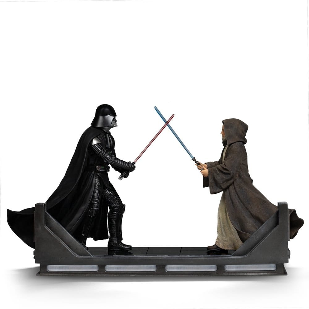 Iron Studios Star Wars Deluxe Art Scale Statue Darth Vader Vs Obi-Wan Kenobi afbeelding 1