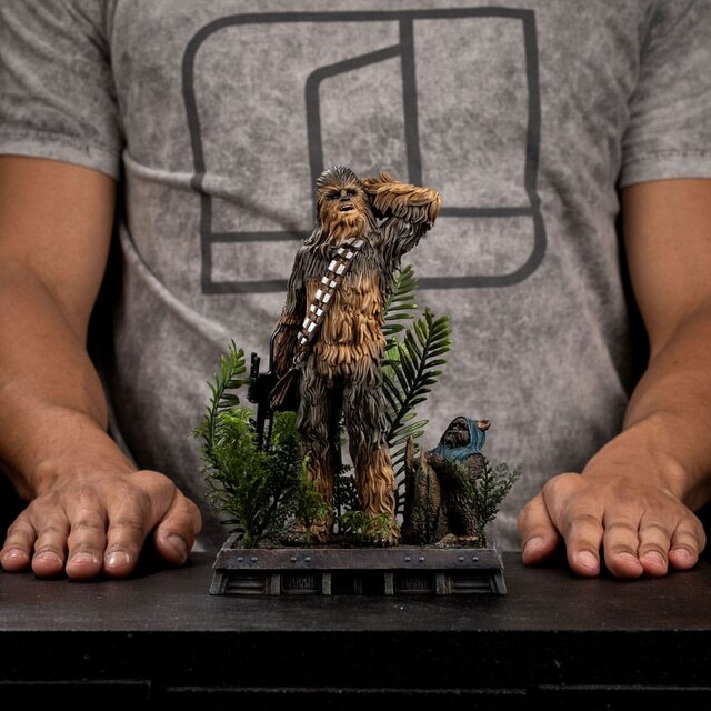 Star Wars Episode VI Art Scale Statue 1/10 Chewbacca and Tokkat 22cm