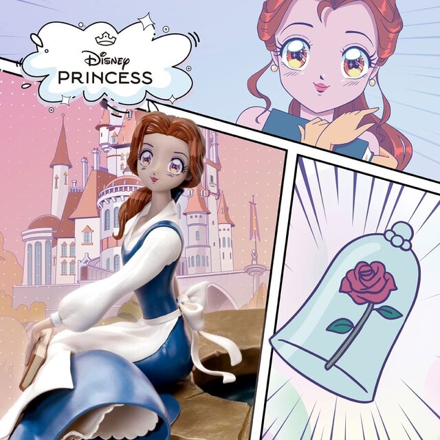 Disney Anime Princess Scale Statue Belle 15cm