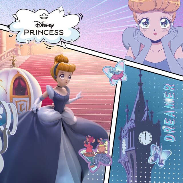 Disney Anime Princess Scale Statue Cinderella 19cm