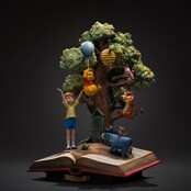 Disney Classics Deluxe Art Scale Statue 1/10 Winnie the Pooh and Friends (100th Anniversary) 31cm