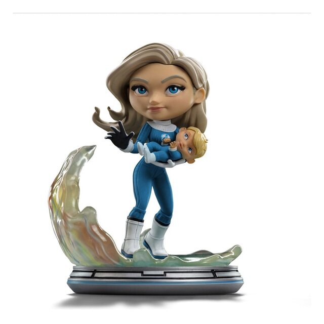 Fantastic Four MiniCo PVC Figure Invisible Woman and Franklin 15 cm