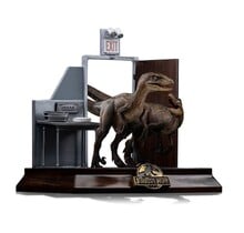 Jurassic Park Art Scale Statue 1/10 Raptors at the Kitchen's Door 28 cm