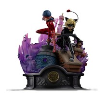 Miraculous Deluxe Art Scale Statue 1/10 Lady Bug and Cat Noir Signed Edition 23 cm
