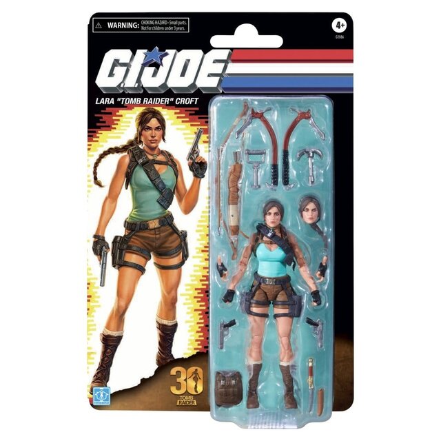 G.I. Joe Classified Series Lara "Tomb Raider" Croft Retro Cardback Action Figure 15cm