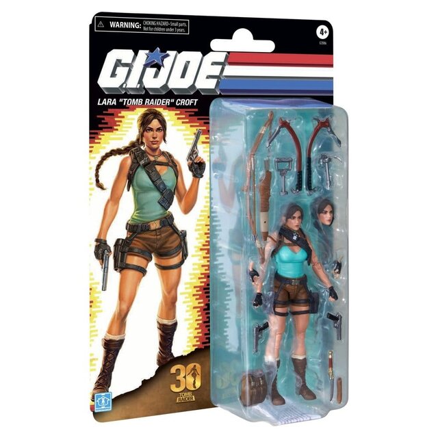 G.I. Joe Classified Series Lara "Tomb Raider" Croft Retro Cardback Action Figure 15cm