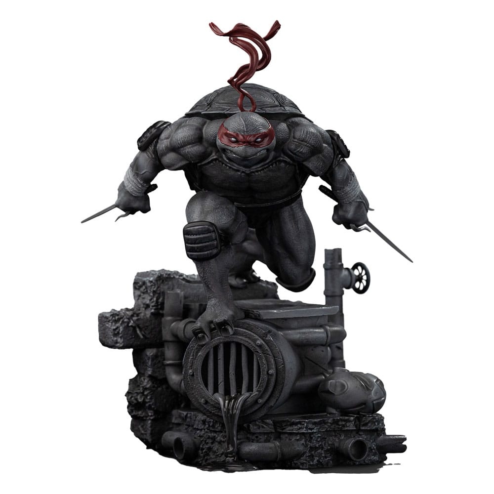 Iron Studios TMNT Art Scale Statue Raphael Black and White Variant