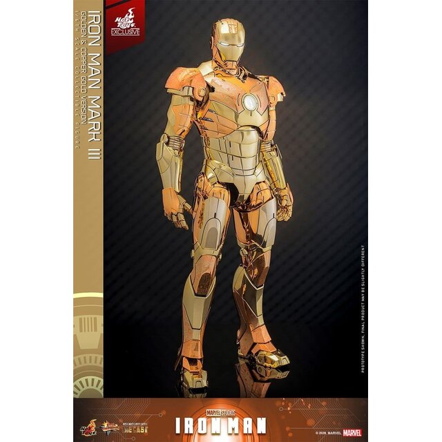 Iron Man Movie Masterpiece Diecast Action Figure 1/6 Iron Man Mark III (Golden & Copper Gold Version) Hot Toys Exclusive 33cm