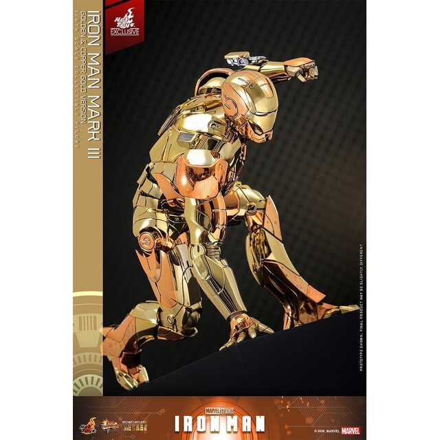 Iron Man Movie Masterpiece Diecast Action Figure 1/6 Iron Man Mark III (Golden & Copper Gold Version) Hot Toys Exclusive 33cm