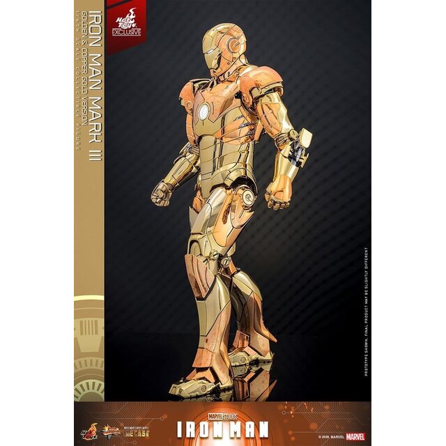 Iron Man Movie Masterpiece Diecast Action Figure 1/6 Iron Man Mark III (Golden & Copper Gold Version) Hot Toys Exclusive 33cm