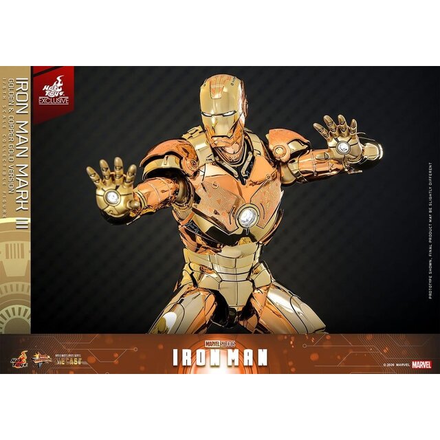 Iron Man Movie Masterpiece Diecast Action Figure 1/6 Iron Man Mark III (Golden & Copper Gold Version) Hot Toys Exclusive 33cm
