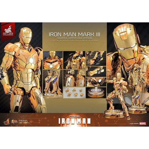 Hot Toys Iron Man Mark III フィギュア Hot Toys Exclusive Iron Man Mark III (Golden & Copper Gold Version)