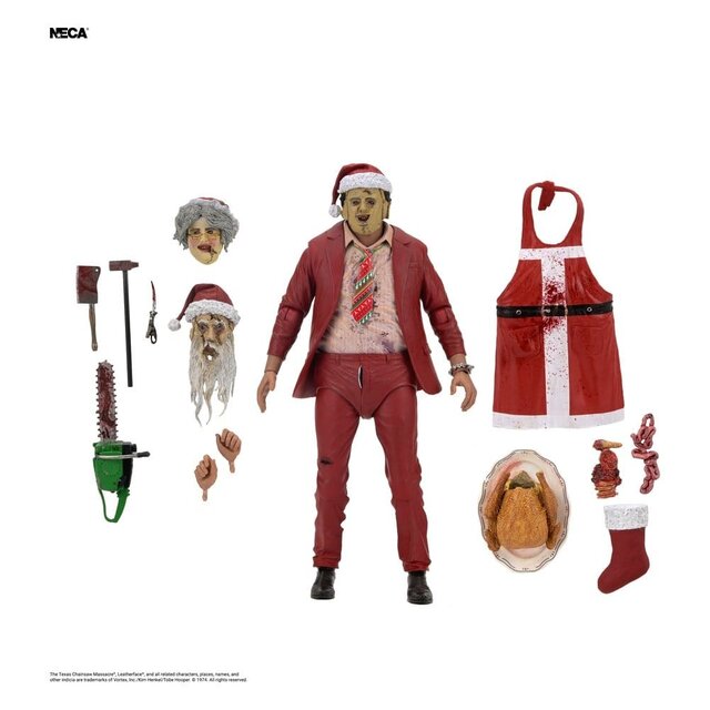 Texas Chainsaw Massacre Ultimate Santa Leatherface Action Figure 18cm