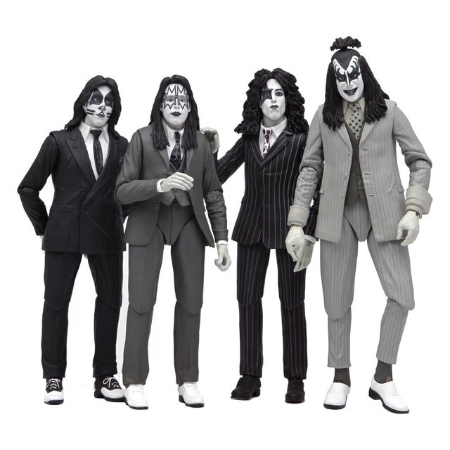 KISS Dressed to Kill Album Cover Action Figures 4-Pack 18cm