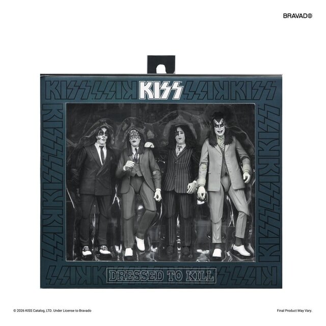 KISS Dressed to Kill Album Cover Action Figures 4-Pack 18cm