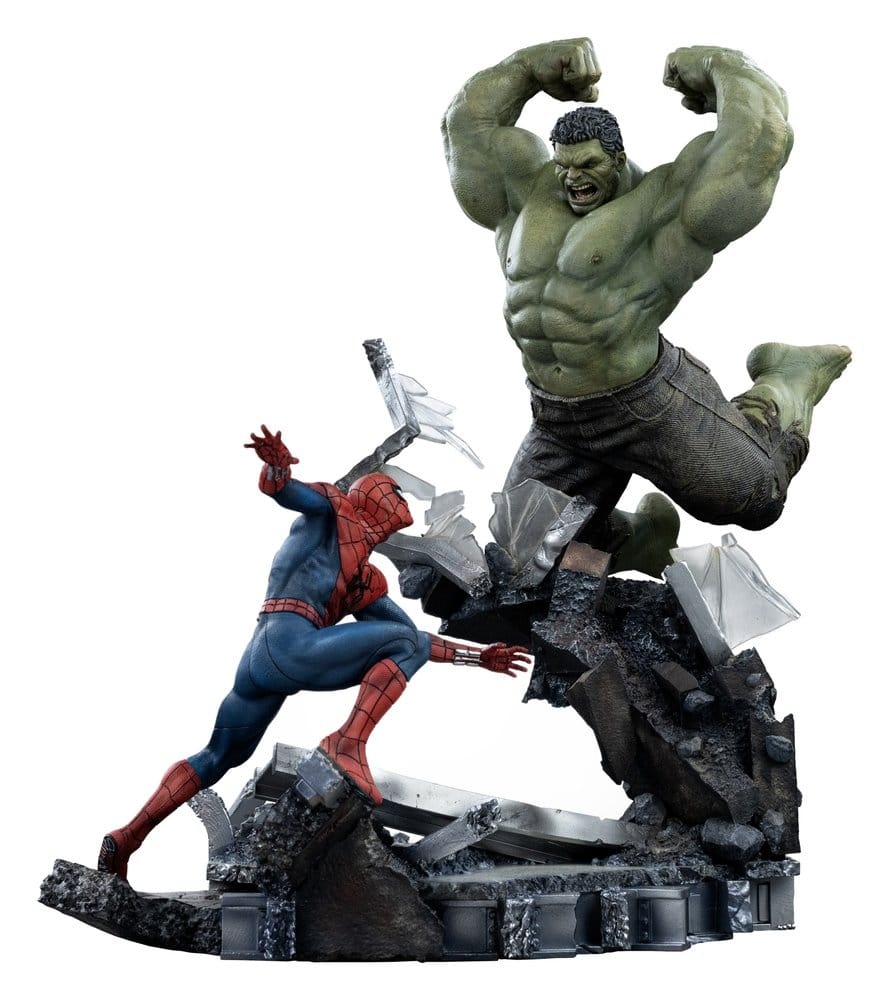 Iron Studios Marvel Comics Art Scale Statue Spider-Man vs Hulk