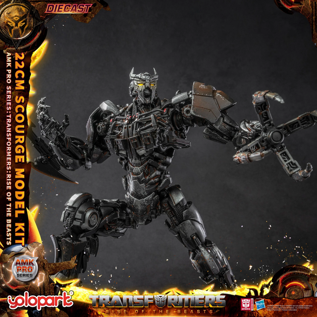 Transformers Rise of the Beasts AMK PRO Series Plastic Model Kit Scourge (Oversea Version) 22cm