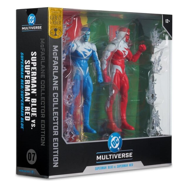 Collector Edition 2-Pack Superman Blue vs. Superman Red (Gold Label) 18cm