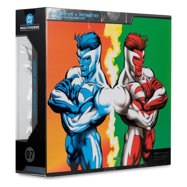 Collector Edition 2-Pack Superman Blue vs. Superman Red (Gold Label) 18cm