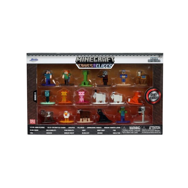 Minecraft Caves & Cliffs Nano Metalfigs 18 (stuks) Wave 8