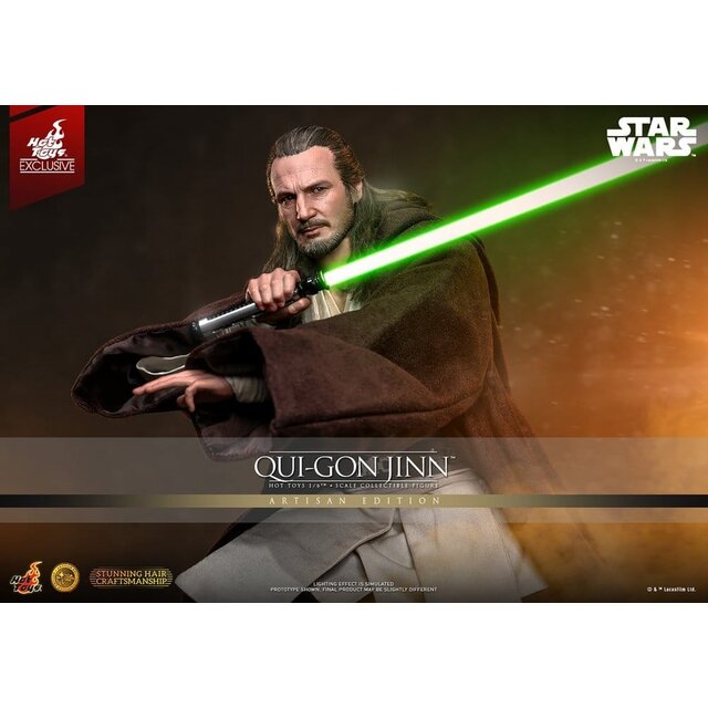 Star Wars: The Phantom Menace Movie Masterpiece Action Figure 1/6 Qui-Gon Jinn (Artisan Edition) Hot Toys Exclusive 32cm