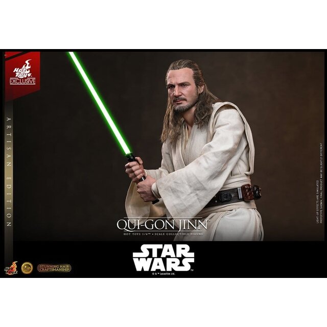 Star Wars: The Phantom Menace Movie Masterpiece Action Figure 1/6 Qui-Gon Jinn (Artisan Edition) Hot Toys Exclusive 32cm