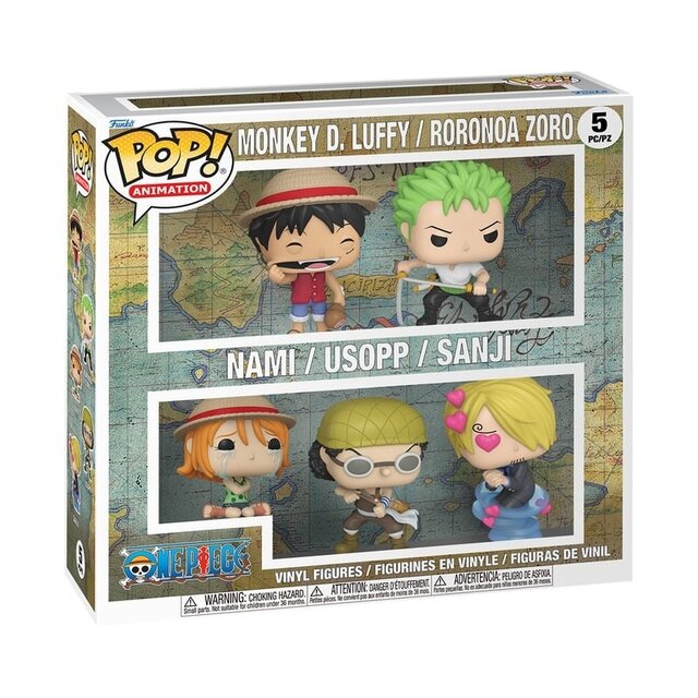 POP! Animation One Piece 5-Pack Monkey D. Luffy, Roronoa Zoro, Nami, Usopp, Sanji