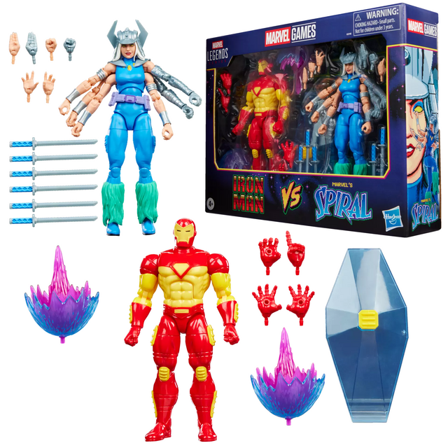Marvel Legends Iron Man vs Marvel’s Spiral Action Figures 15cm