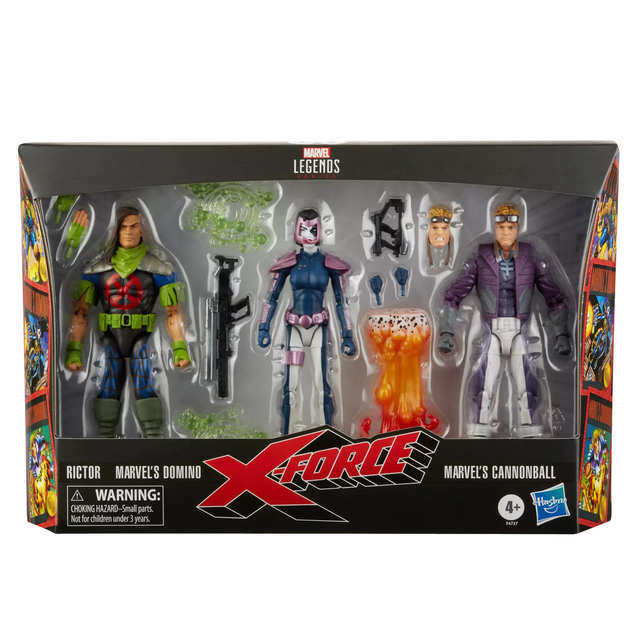Marvel Legends Series X-Force Marvel’s Domino, Rictor & Marvel’s Cannonball 3-Pack Action Figures 15cm