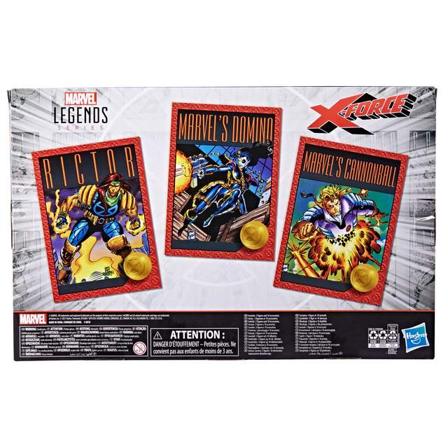 Marvel Legends Series X-Force Marvel’s Domino, Rictor & Marvel’s Cannonball 3-Pack Action Figures 15cm