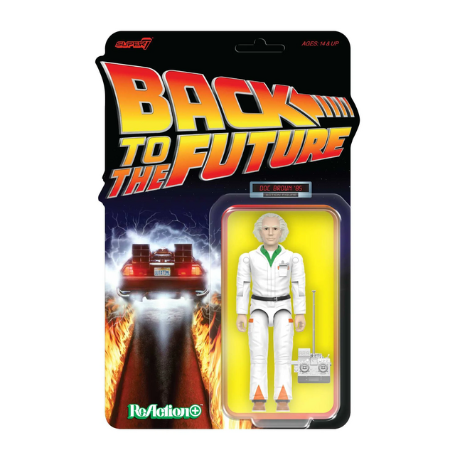 Back To The Future Doc Brown '85 Wave 1 ReAction+ Action Figure 10cm