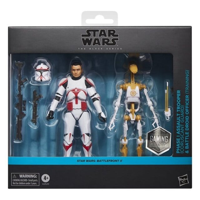 Star Wars: Battlefront II Black Series 2-Pack Phase I Assault Trooper & Battle Droid Officer Action Figure 15cm