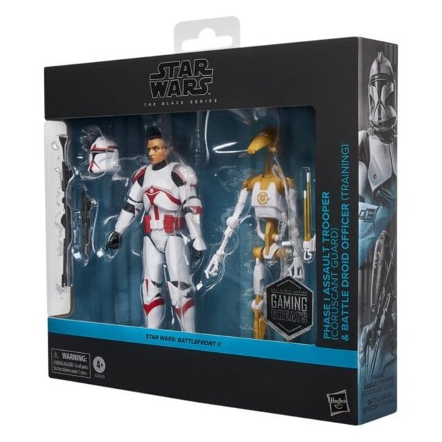 Star Wars: Battlefront II Black Series 2-Pack Phase I Assault Trooper & Battle Droid Officer Action Figure 15cm