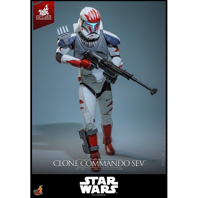 Star Wars: The Clone Wars Television Masterpiece Clone Commando Sev (Hot Toys Exclusive) Action Figure 30cm