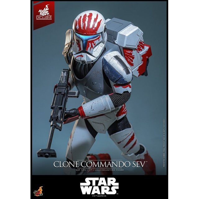 Star Wars: The Clone Wars Television Masterpiece Clone Commando Sev (Hot Toys Exclusive) Action Figure 30cm