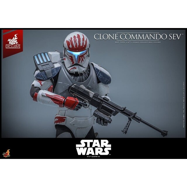 Star Wars: The Clone Wars Television Masterpiece Clone Commando Sev (Hot Toys Exclusive) Action Figure 30cm