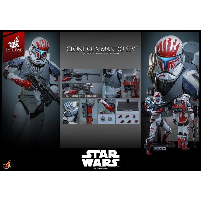 Star Wars: The Clone Wars Television Masterpiece Clone Commando Sev (Hot Toys Exclusive) Action Figure 30cm