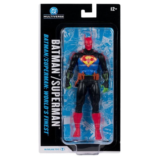 DC Multiverse Batman / Superman Fusion (World's Finest) Action Figure Blister Card 18cm