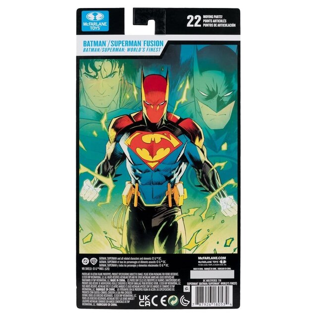 DC Multiverse Batman / Superman Fusion (World's Finest) Action Figure Blister Card 18cm