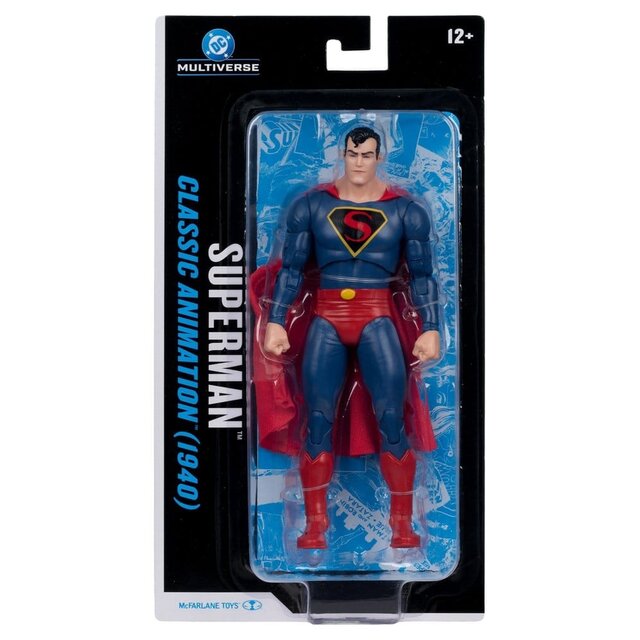 DC Multiverse Superman (Classic Animation 1940) Action Figure Blister Card 18cm
