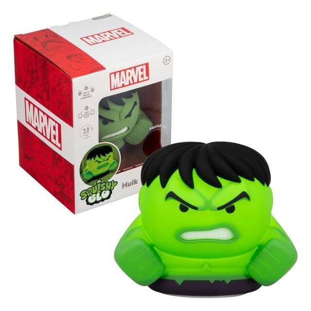 Marvel Squishy Glo Hulk Soft & Safe Silicone Light 15cm